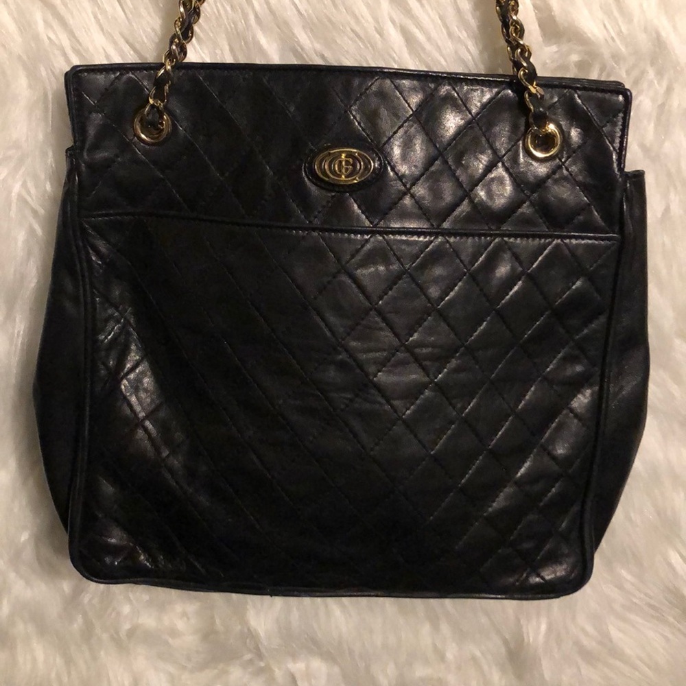 Vintage Gino Ferruzzi Black Leather Bag - Picture 4 of 8